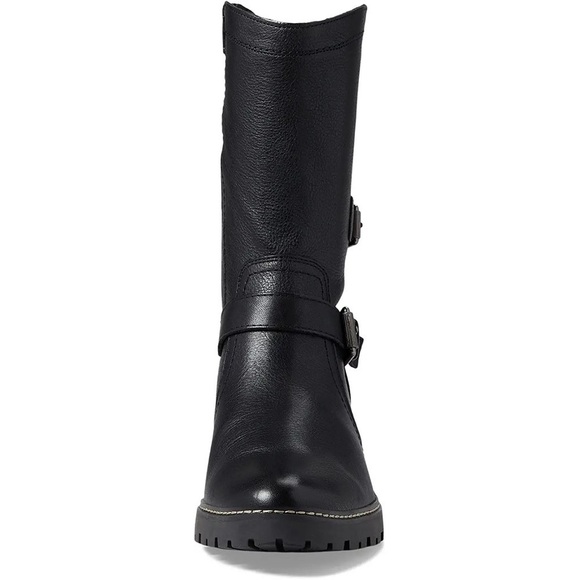 NATURALIZER TALON WOMENS LEATHER MOTORCYCLE MID-CALF BOOTS - Picture 8 of 12